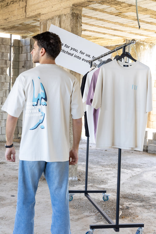 "Feha Kheir" Cloud White T-Shirt